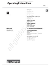 Ariston FB 83C IX AUS Operating Instructions Manual