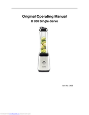 CASO DESIGN B 350 Single-Serve Original Operating Manual