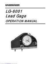 GAGEMAKER LG-6001 Operation Manual
