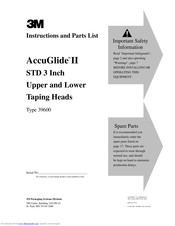 3M AccuGlide II STD 3 Inch Instructions And Parts List