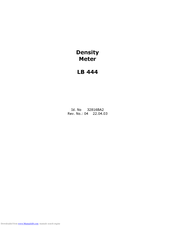 BERTHOLD TECHNOLOGIES LB 444 Operating Manual