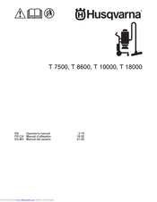 Husqvarna T 8600 Operator's Manual