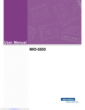Advantech MIO-5850 User Manual