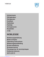 V-ZUG Noblesse Operating Instructions Manual