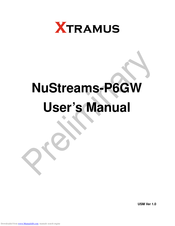 Xtramus NuStreams-P6GW User Manual