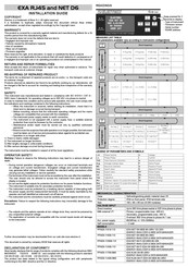 Electrex NET D6 Installation Manual