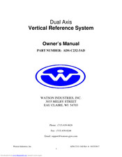 WATSON INDUSTRIES ADS-C232-3AD Owner's Manual