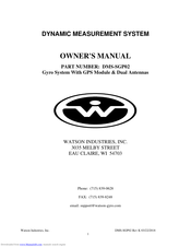 WATSON INDUSTRIES DMS-S605 Owner's Manual