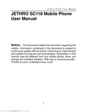 Jethro SC118 User Manual