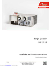 Bühler technologies EGK 2-19 Installation And Operation Instructions Manual