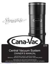Cana-Vac Signature XLS970 Owner's Manual