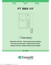 Comelit FT SB2 07 Technical Sheet