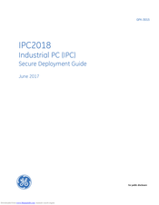 GE IPC2018 Deployment Manual