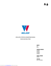 Welker AP-3 Installation, Operation And Maintenance Manual