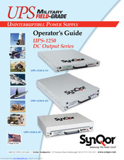SynQor UPS-1250-2S Operator's Manual