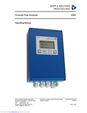 Bopp & Reuther UR06 Operating Manual