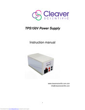 Cleaver Scientific TPS150V Instruction Manual
