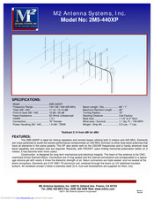 M2 Antenna Systems 2M5-440XP Manual