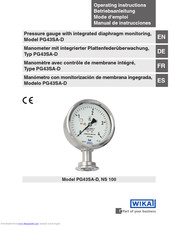 WIKA PG43SA-D Operating Instructions Manual