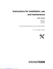Kronoterm HM-140 S1 Instructions For Installation, Use And Maintenance Manual