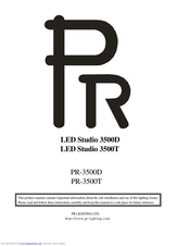 PR LED Studio 3500D Manual
