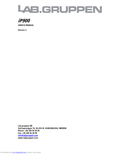 Lab.gruppen iP Series IP 900 Service Manual