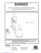 Crane BARNES BUS Series Installation And Operation Manual