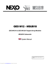 Nexo GEO M1210 System Manual