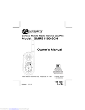 Audiovox GMRS1100-2CH Owner's Manual