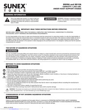 Sunex Tools 6810A Operating Instructions Manual