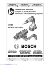 Bosch SGH182 Operating/Safety Instructions Manual