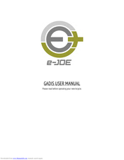 e-JOE Bicycle Gadis User Manual