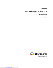 Microsemi MiV_RV32IMAF_L1_AHB Handbook