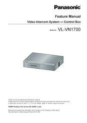 Panasonic VN1700 Feature Manual