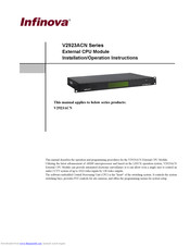Infinova V2923ACN Series Installation & Operation Instructions
