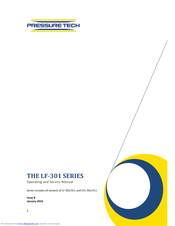 Pressure Tech LF-301 SERIES Operating And Service Manual