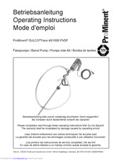 ProMinent DULCO Trans 40/1000 PVDF Operating Instructions Manual