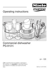 Miele PG 8131i Operating Instructions Manual