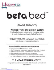 Hideaway Beds Beta Bed Specially-size Assembly Instructions Manual