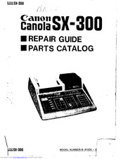 Canon Canola SX-300 series Repair Manual