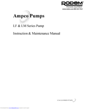 Ampco Pumps Company LF Series Instruction & Maintenance Manual