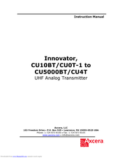 Axcera Innovator CU5000BT/CU4T Instruction Manual