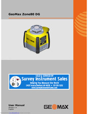 GeoMax Zone80 DG User Manual