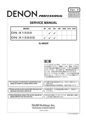 Denon Professional DN-X1500S Service Manual