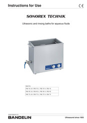 Bandelin Sonorex Technik RM 40 UH Instructions For Use Manual