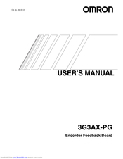 Omron 3G3AX-PG User Manual
