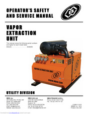 MBW VAPOR EXTRACTION UNIT Operator's Safety And Service Manual