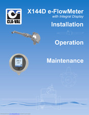 Cla-val X144D e-FlowMeter Installation Operation & Maintenance