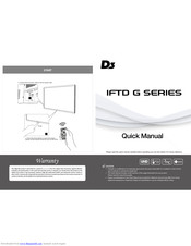 D3 IFTD G SERIES Quick Manual