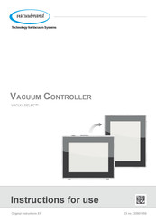 vacuubrand VACUU-SELECT Instructions For Use Manual